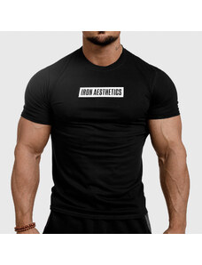 Pánske fitness tričko Iron Aesthetics Boxed, čierne