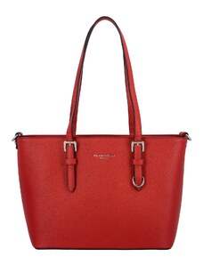 FLORA&CO Paris Dámska kabelka cez plece saffiano červená - FLORA&CO Aileen červená