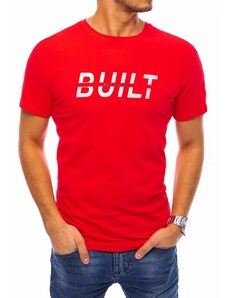 Buďchlap Červené tričko s nápisom Built