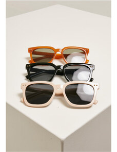 Slnečné okuliare // Urban Classics Sunglasses Chicago 3-Pack black/brown/lightbeige