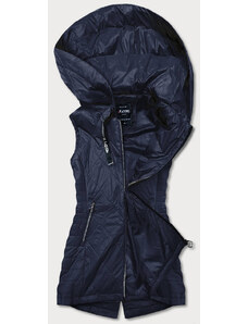 ATURE Ľahká tmavo modrá dámska vesta s kapucňou (RQW-7006)