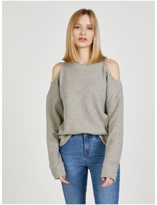 Pepe Jeans Moni Grey Womens Sweatshirt with Exposed Shoulders - Women