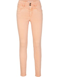 bonprix Strečové Skinny džínsy, Mid Waist, farba oranžová