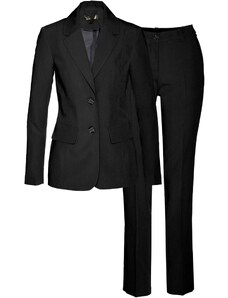 bonprix Nohavicový oblek, 2-dielny, farba čierna