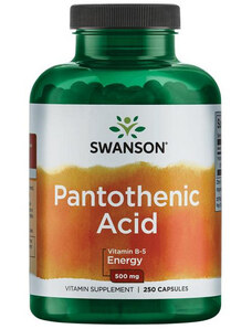 Swanson Pantothenic Acid 250 ks, kapsule, 500 mg, EXP. 05/2024