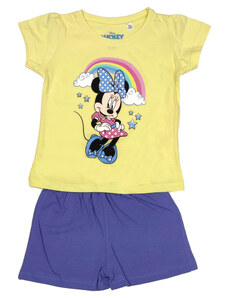 EPLUSM Dievčenské bavlnené pyžamo "Minnie Mouse" - žltá