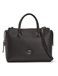 Elegantná dámska pracovná taška Tommy Hilfiger - Charming Tommy Satchel /Čierna - BDS/002 Black (TH)
