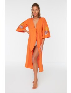 Trendyol Collection Kimono a kaftan - Oranžová - Bežný strih