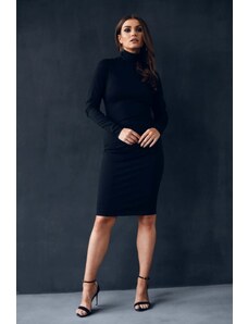 Promees Čierne priliehavé šaty Jennifer