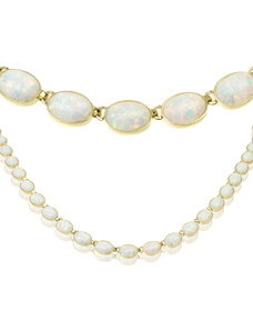 GOLDIE Zlatý náhrdelník s opálmi Lena LNL061.TRB