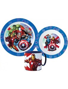 Stor Sada plastového riadu Avengers s hrnčekom