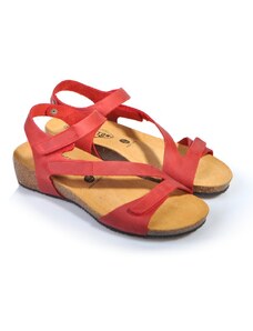 Dámské kožené sandály Plakton 775894 červená
