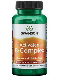 Swanson Activated B-Complex High Potency and Bioavailability 60 ks, vegetariánska kapsula