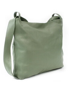 Svetlo zelená dámska kožená kabelka s kombináciou batohu Azaniah