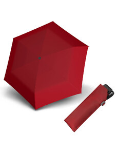 Doppler Mini Slim Carbonsteel červený - dámsky plochý skladací dáždnik