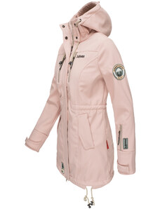 Dámska bunda s kapucňou Zimtzicke softshell 7000 dry-tech Marikoo - ROSE