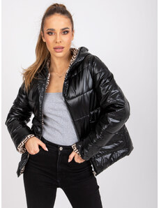 Fashionhunters Arta Women's Reversible Quilted Jacket - Black