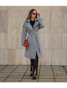 Re-Dress Kabát dámsky OPAS-LONG sivý - S