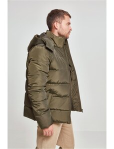 UC Men Puffer hooded jacket dark olive
