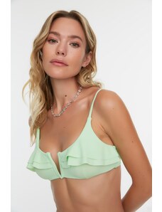 Trendyol Collection Mint Flounce V Wire Detailed Bikini Top