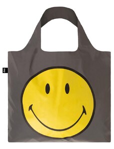 Skladacia nákupná taška LOQI REFLECTIVE Smiley