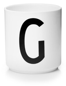 Porcelánový hrnček G DESIGN LETTERS - biely