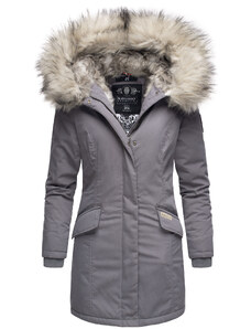 Dámska zimná bunda s kapucňou a kožušinkou Cristal Navahoo - GREY