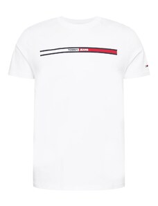 Tommy Jeans Tričko 'Essential' červená / čierna / biela