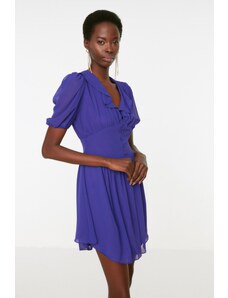 Trendyol Purple detailné večerné šaty