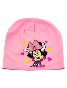 Setino Dievčenská bavlnená čiapka "Minnie Mouse" - svetlo ružová