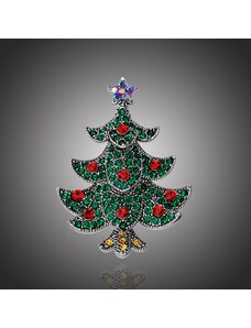 Éternelle Vánoční brož Swarovski Elements Alberello - vánoční stromek