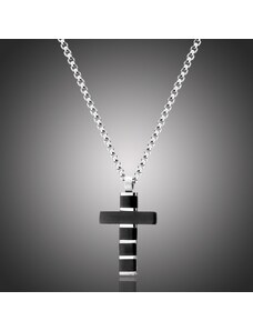 Manoki Pánský ocelový náhrdelník Xavier - chirurgická ocel, kříž