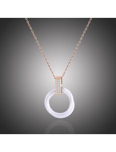 Victoria Filippi Stainless Steel Ocelový náhrdelník se zirkony Catarin White Gold - keramika