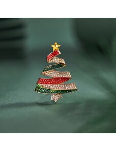 Éternelle Vánoční brož Swarovski Elements Arnoita - vánoční stromeček
