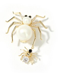 Éternelle Brož s perlou Emma - pavouček pro štěstí