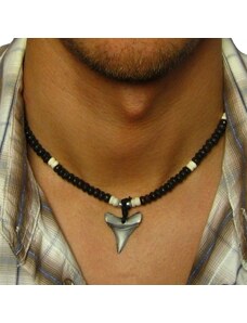 Daniel Dawson Pánský korálkový náhrdelník Raul - žraločí tesák