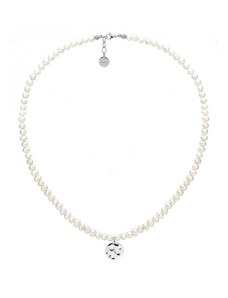 Manoki Perlový choker náhrdelník Bibiana - chirurgická ocel, perla