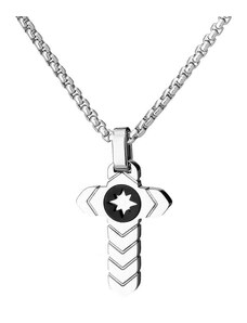 Manoki Pánský ocelový náhrdelník Claudio - chirurgická ocel, kříž