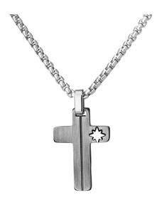 Manoki Pánský ocelový náhrdelník Jacinto - chirurgická ocel, kříž