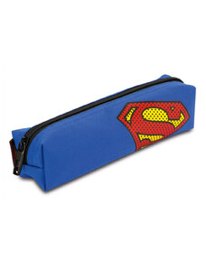 Modrý školský peračník pre chlapcov s motívom ikonického komiksového hrdinu Superman