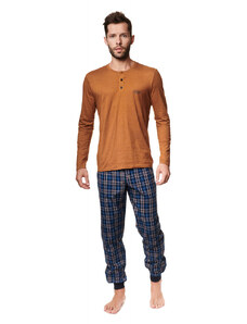 Henderson Pánske Pyžamo model 157061 Hnedé Hnedá M