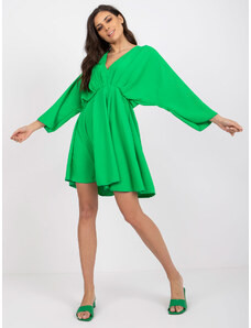 ITALY MODA Elegantné svetlo-zelené šaty pre ženy s dlhým rukávom
