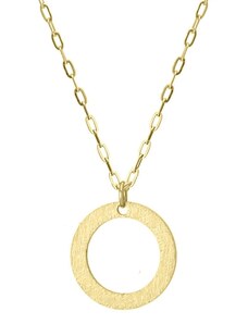 Manoki Ocelový náhrdelník Jennifer Gold, chirurgická ocel, kruh s texturou