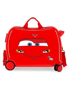 JOUMMA BAGS Detský cestovný kufor na kolieskach / odrážadlo DISNEY CARS Red, 2049824