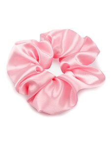 Girlshow Saténová scrunchia gumička do vlasov - ružová