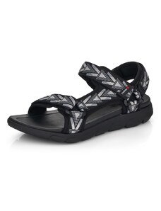 Pánske čierne športové sandále Rieker 20802-00
