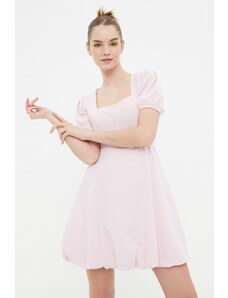 Trendyol Powder Balloon Skirt Square Neck Woven Dress