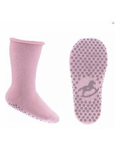 Detské bavlněné protišmykové ponožky Emel - Tmavšia ružová