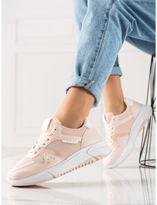 Ideal Shoes Ružové sneakersy na platforme