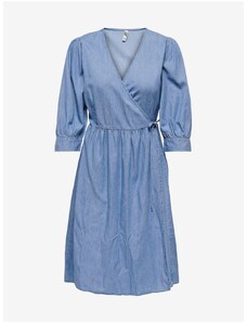 Modré džínsové zavinovacie šaty JDY Casper - ženy
